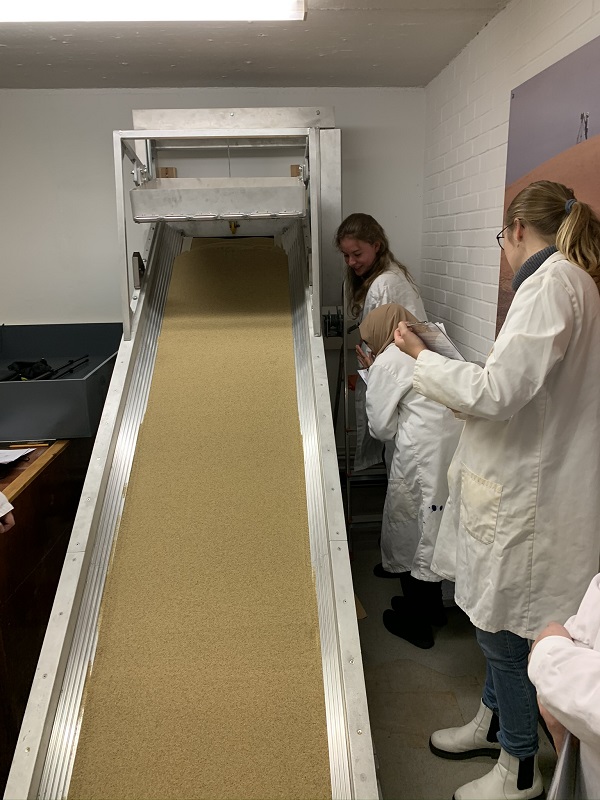 avalanche landslide simulator test rig in the laboratory adjusting slope angle