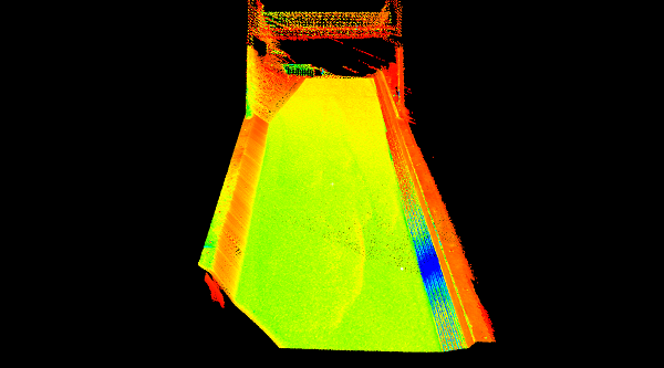 laser scanner results taken from the avalanche landslide simulator test rig (1)