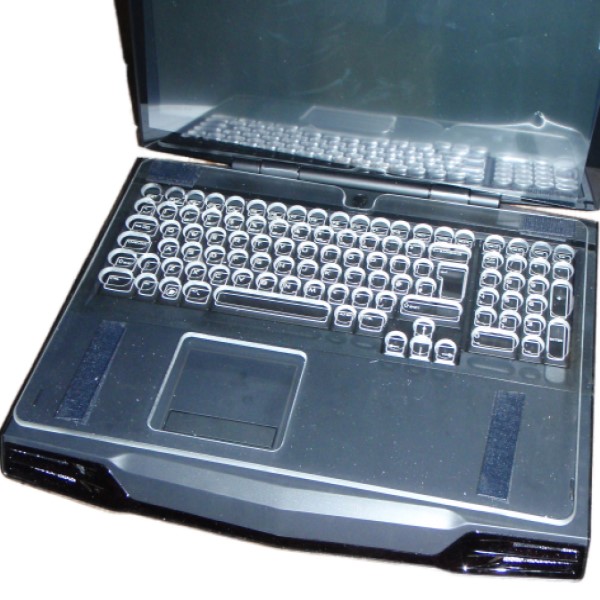 Laptop with Plastic key guard keyboard cover d