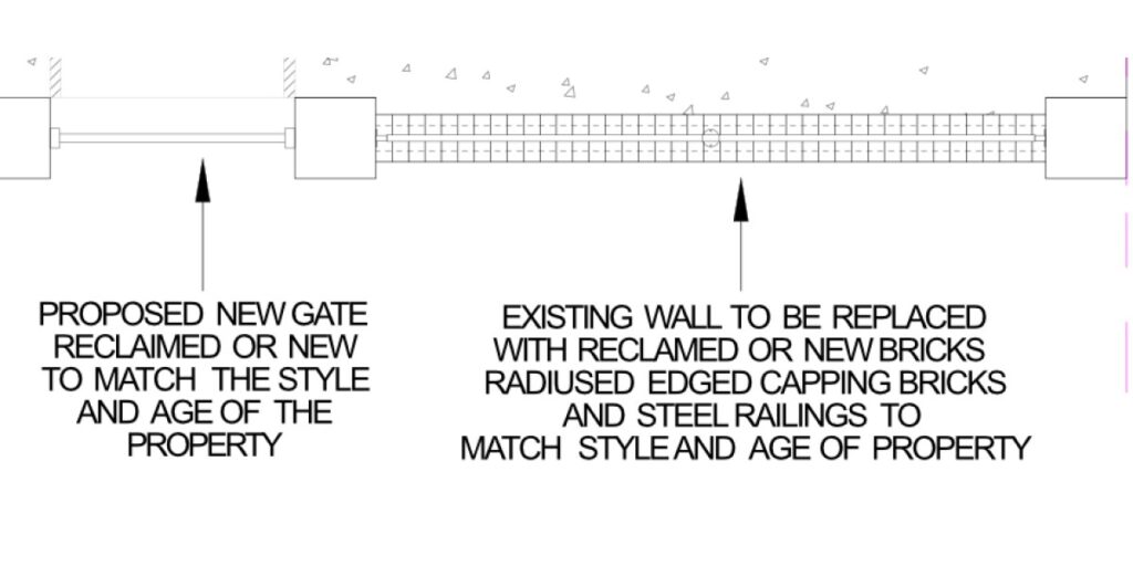 Latest Proposed Ground Level Plan - UPDATED WITH RAILINGS 070723