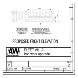 cad drawing plan of the close up of front elevation view