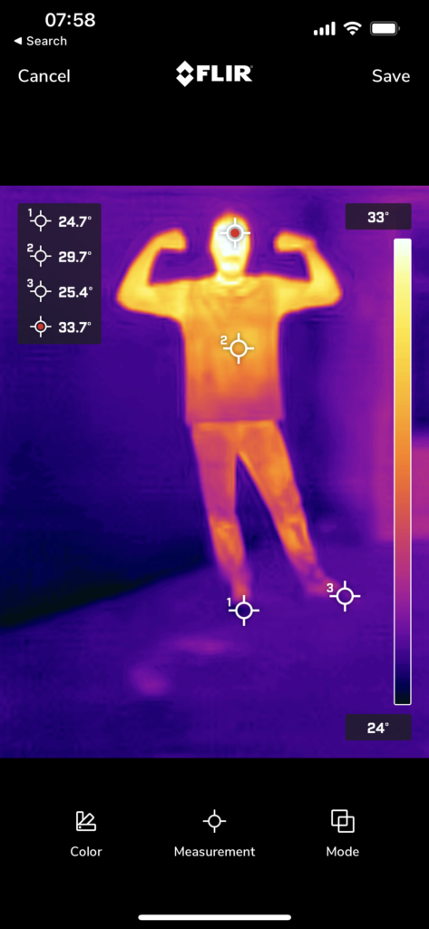 FLIR human body heat mapping